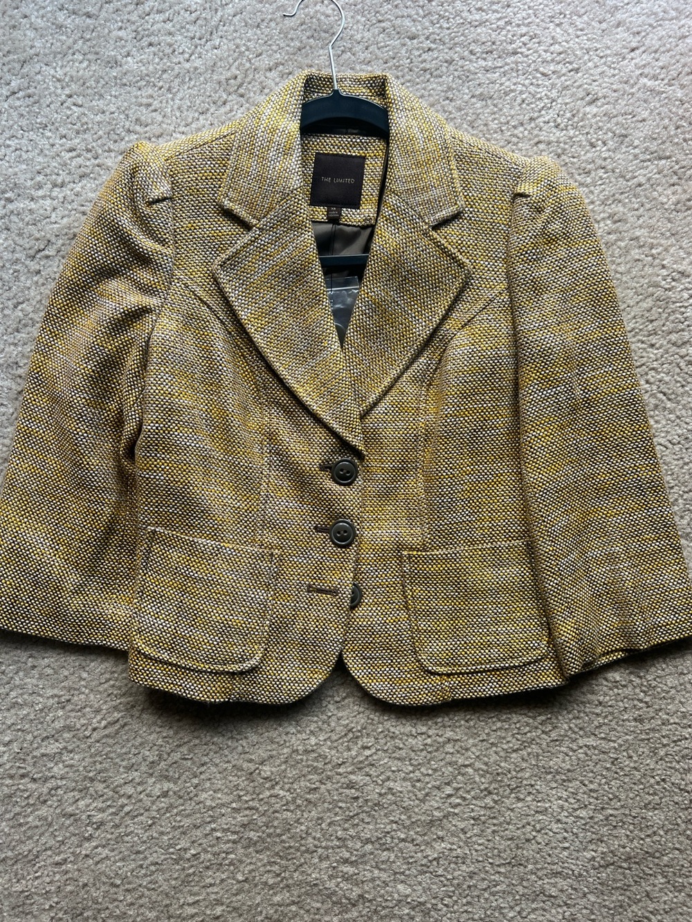 The Limited Mustard-Blend Tweed Blazer - Size XS - New with tags